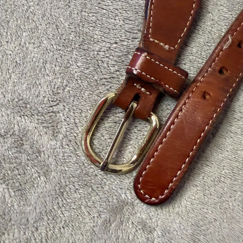 South Carolina Ribbon Belt Men 40 Flag Moon Palmetto Canvas Leather Brass Buckle